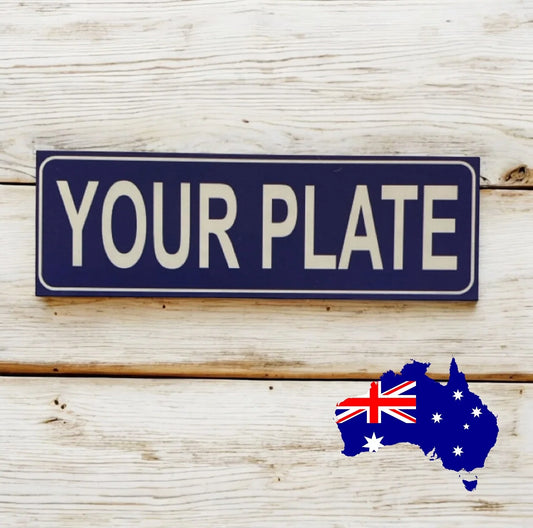 Number House Plate Custom Personalised Blue Sign - The Renmy Store Homewares & Gifts