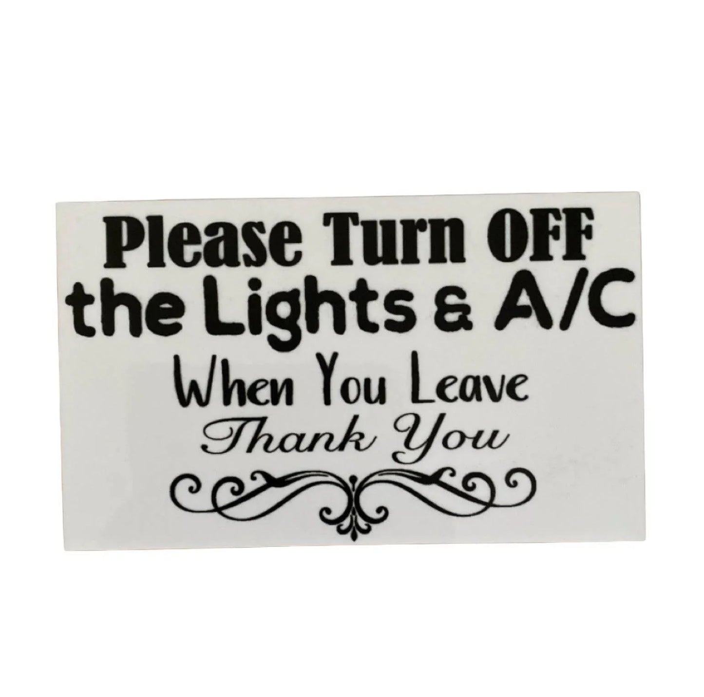 Lights and Aircon Off BNB Guest Motel Hotel Sign - The Renmy Store Homewares & Gifts