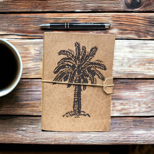 Journal Leather Diary Note Book Date Palm - The Renmy Store Homewares & Gifts