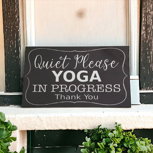 Quiet Please Yoga In Progress Thank You Sign - The Renmy Store Homewares & Gifts 