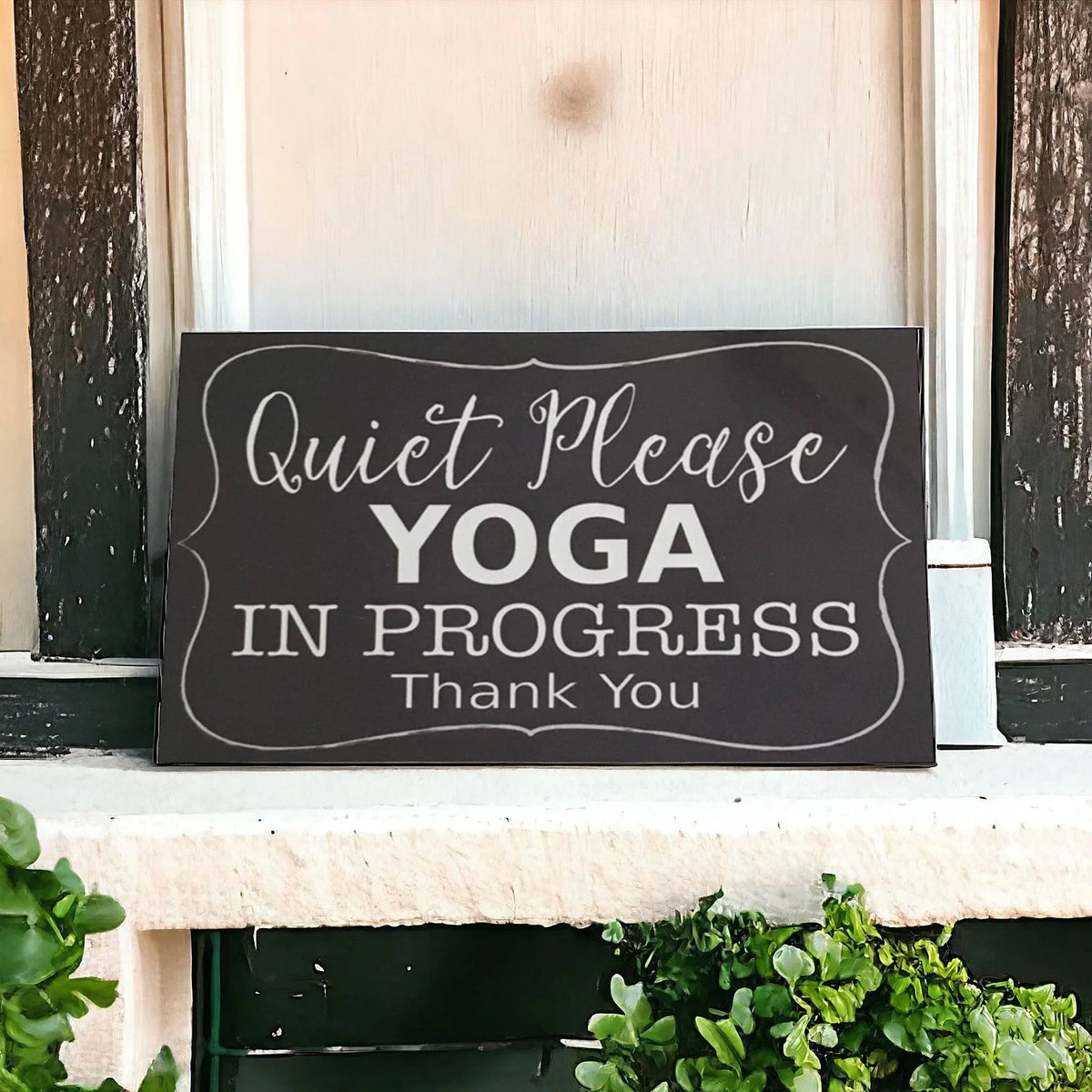 Quiet Please Yoga In Progress Thank You Sign - The Renmy Store Homewares & Gifts