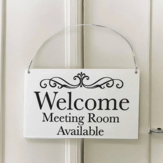 Meeting in Progress Room Available Hanging Black Sign - The Renmy Store Homewares & Gifts