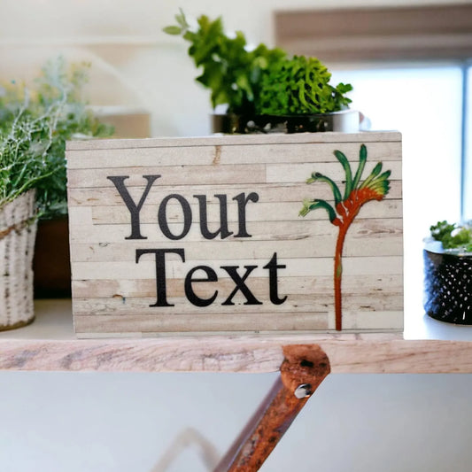 Kangaroo Paw Flower Custom Persoanlised Sign - The Renmy Store Homewares & Gifts