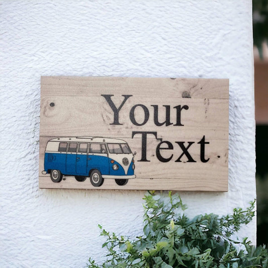 Kombi Blue Custom Personalised Sign - The Renmy Store Homewares & Gifts