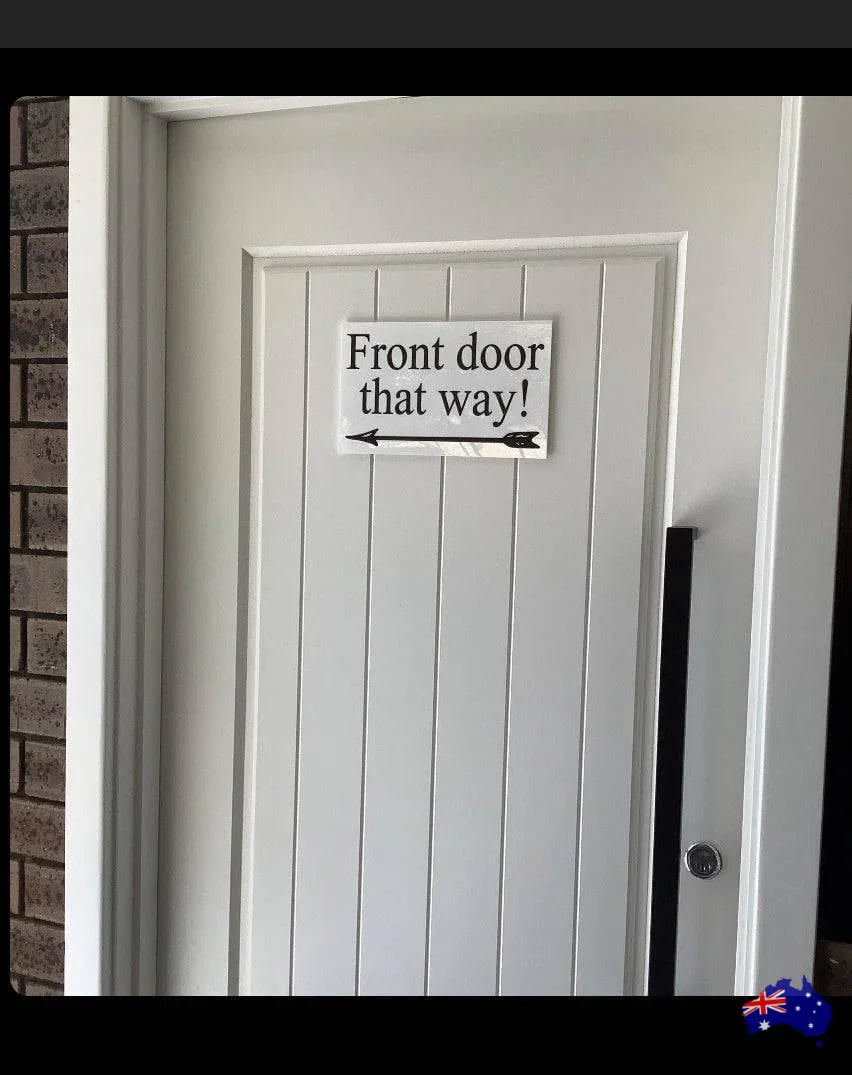 Custom Personalised Arrow White Sign - The Renmy Store Homewares & Gifts