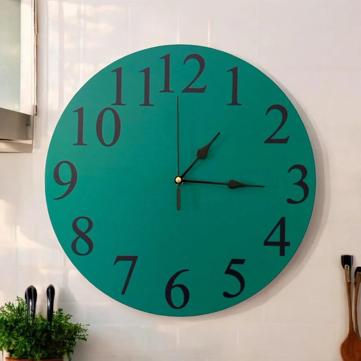 Clock Wall Green Aussie Made - The Renmy Store Homewares & Gifts