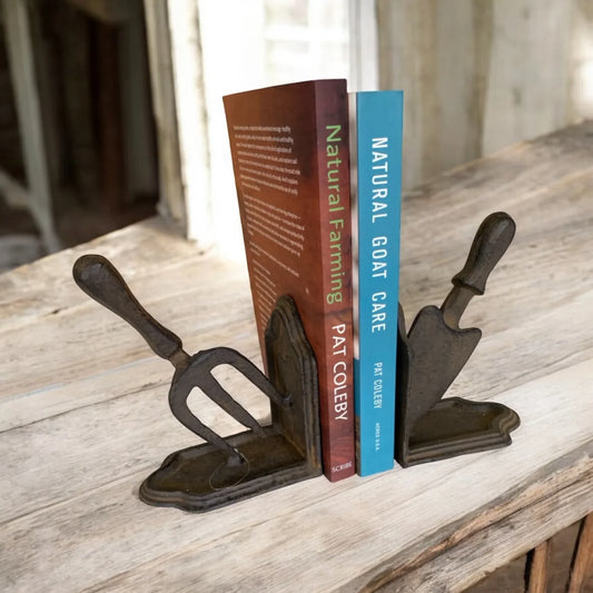 Book Ends Bookends Garden Gardener Cast Iron - The Renmy Store Homewares & Gifts