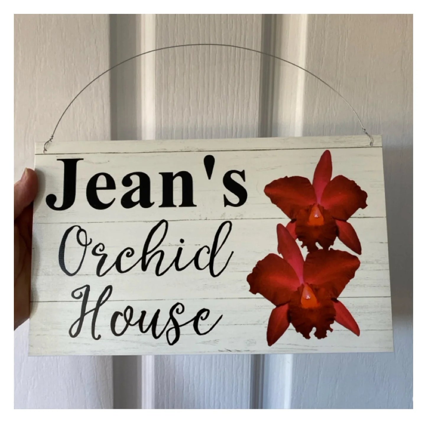 Orchid House Custom Wording Sign - The Renmy Store Homewares & Gifts