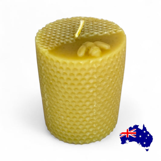 Pure Beeswax Candle Large Aussie Handmade