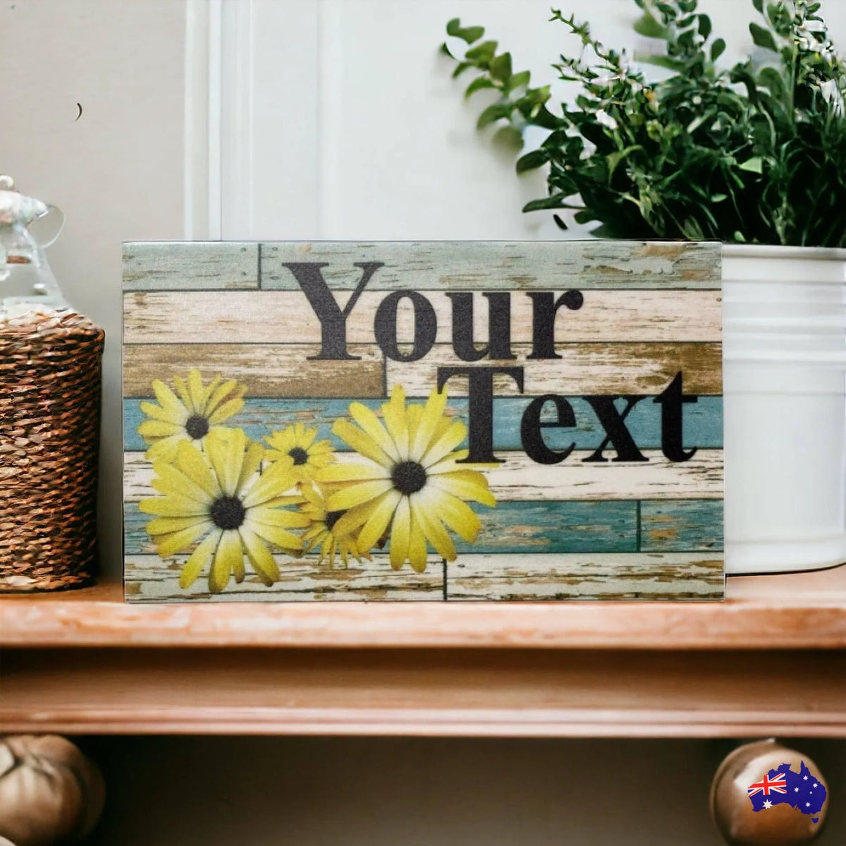 Daisy Yellow Custom Personalised Sign - The Renmy Store Homewares & Gifts