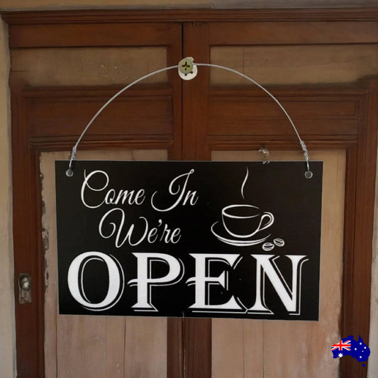 Open Closed Coffee Tea Shop Hanging Sign - The Renmy Store Homewares & Gifts