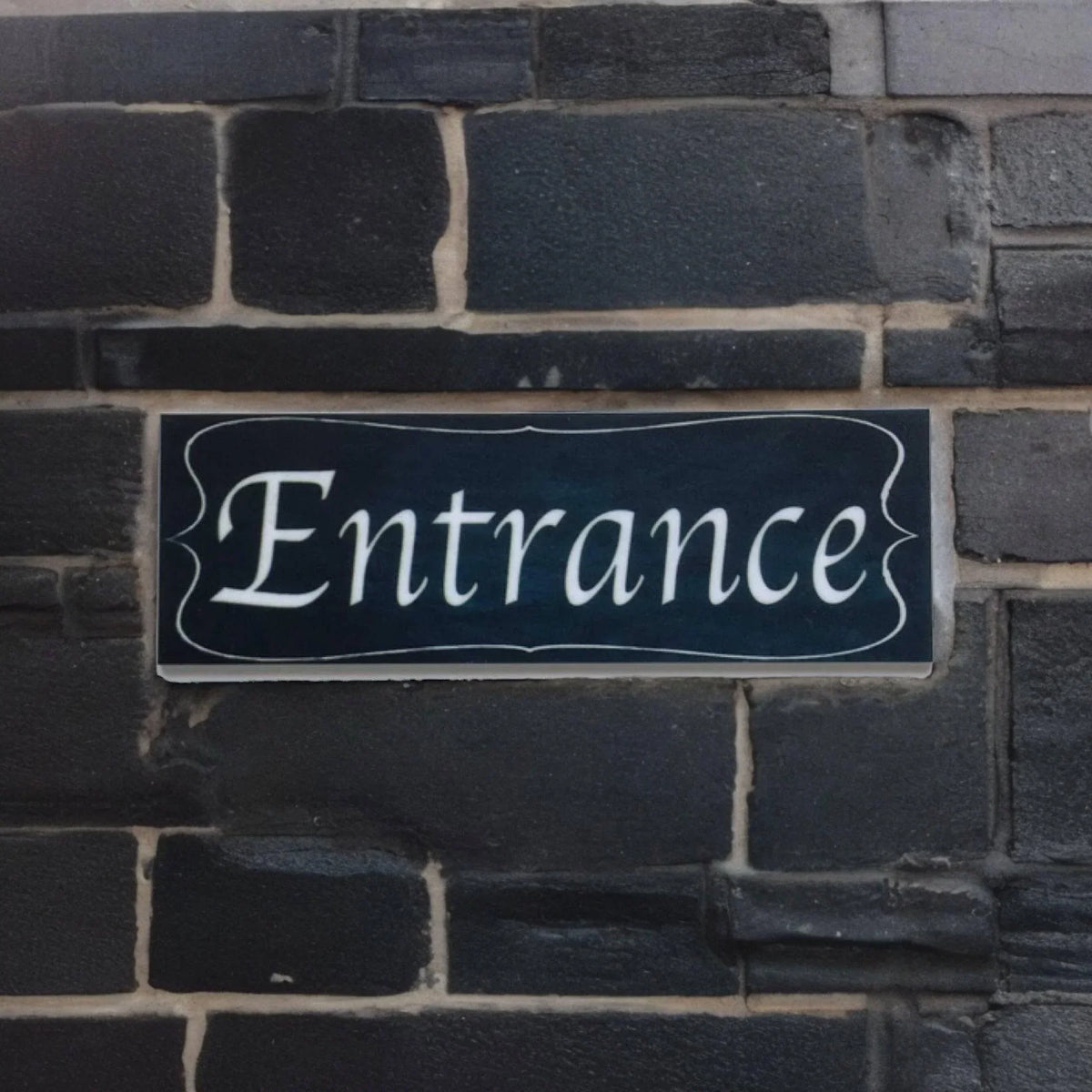Entrance Vintage Black Property Business Sign - The Renmy Store Homewares & Gifts