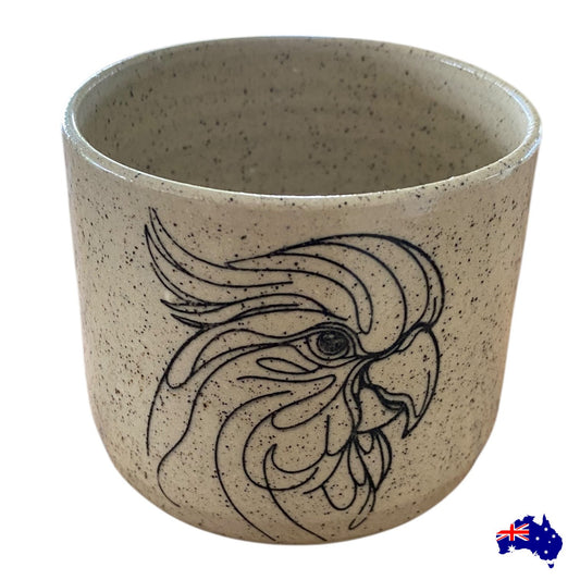 Mug Cup Cockatoo Bird Pottery Ceramic Aussie Made