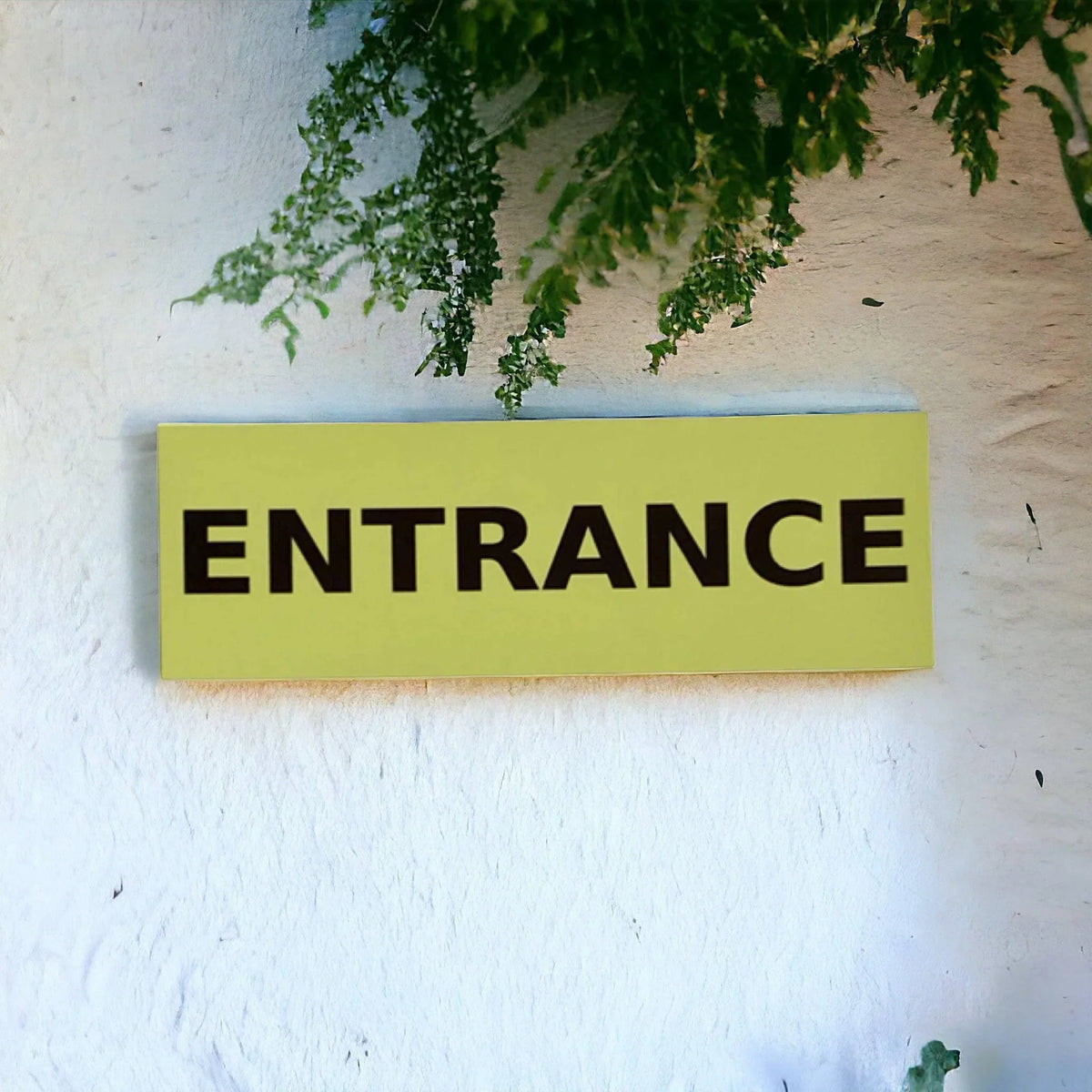 Entrance Yellow Sign - The Renmy Store Homewares & Gifts