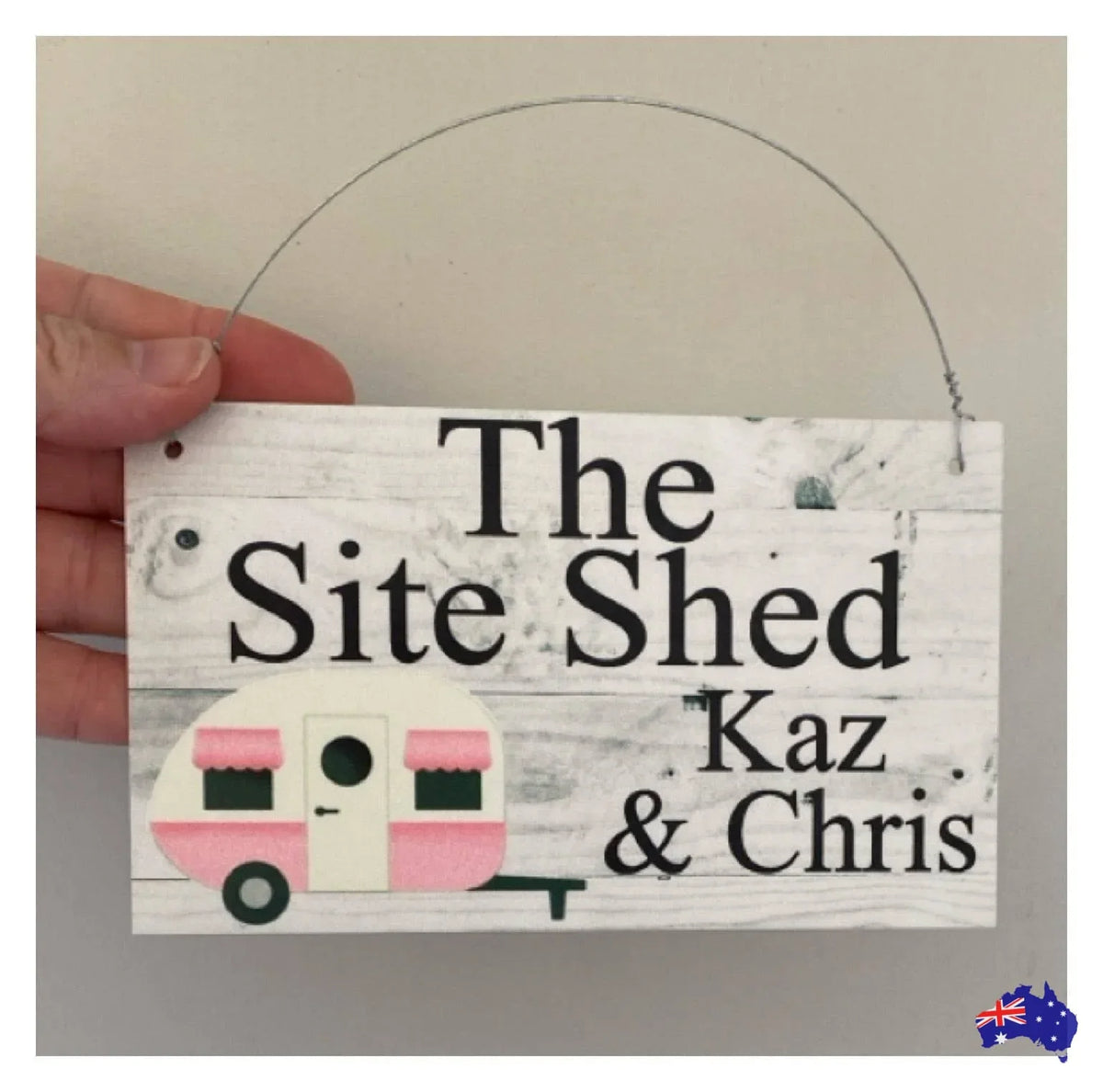 Caravan Vintage Chic Retro Custom Personalised Sign - The Renmy Store Homewares & Gifts