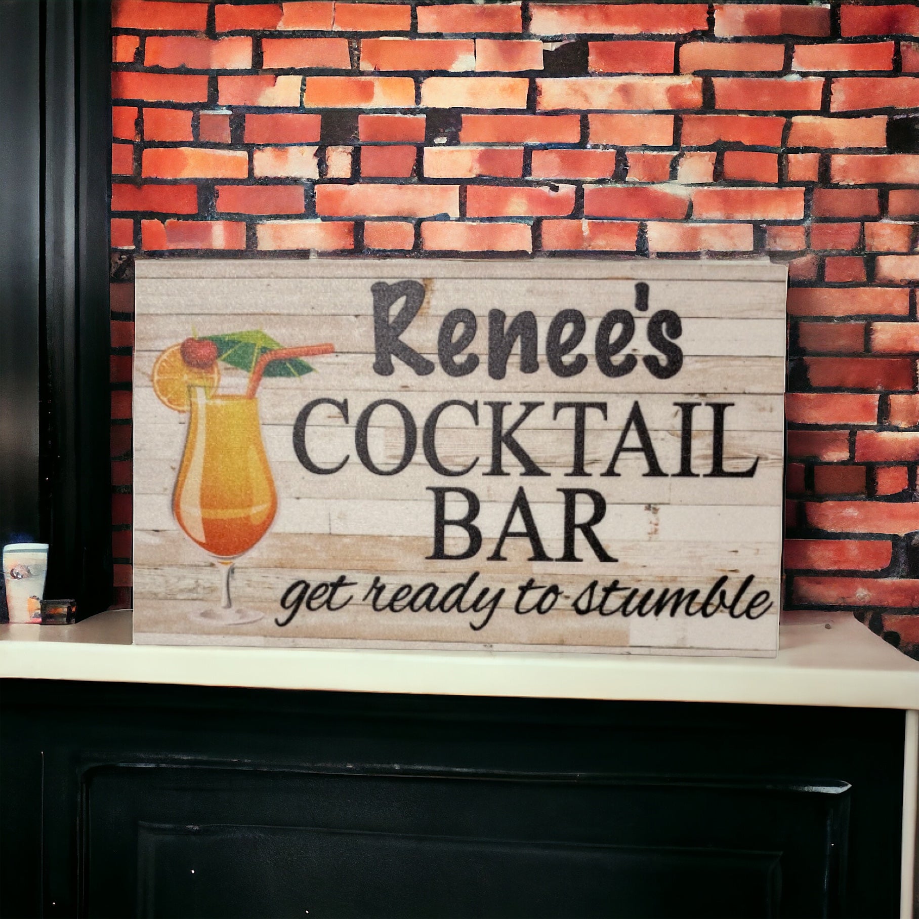 Cocktail Bar Get Ready To Stumble Custom Sign - The Renmy Store Homewares & Gifts 