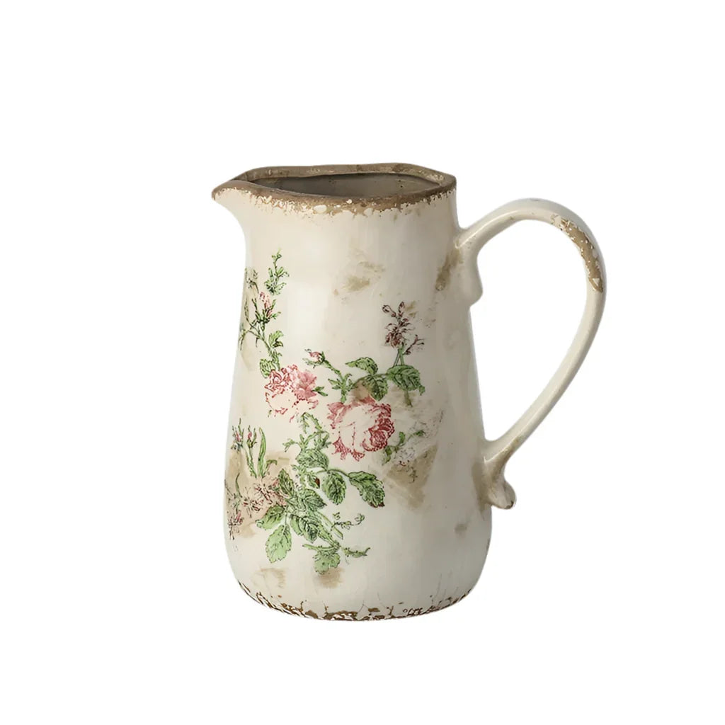 Vase Jug Shabby Chic Rose Cottage - The Renmy Store Homewares & Gifts