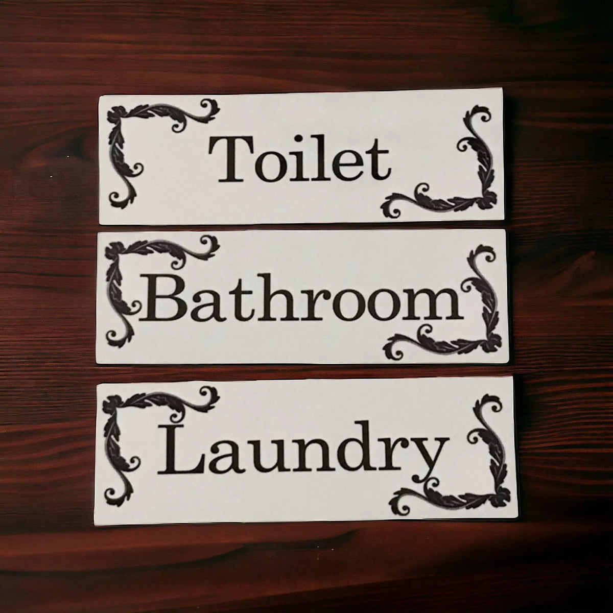 French Toilet Laundry Bathroom Door Sign - The Renmy Store Homewares & Gifts