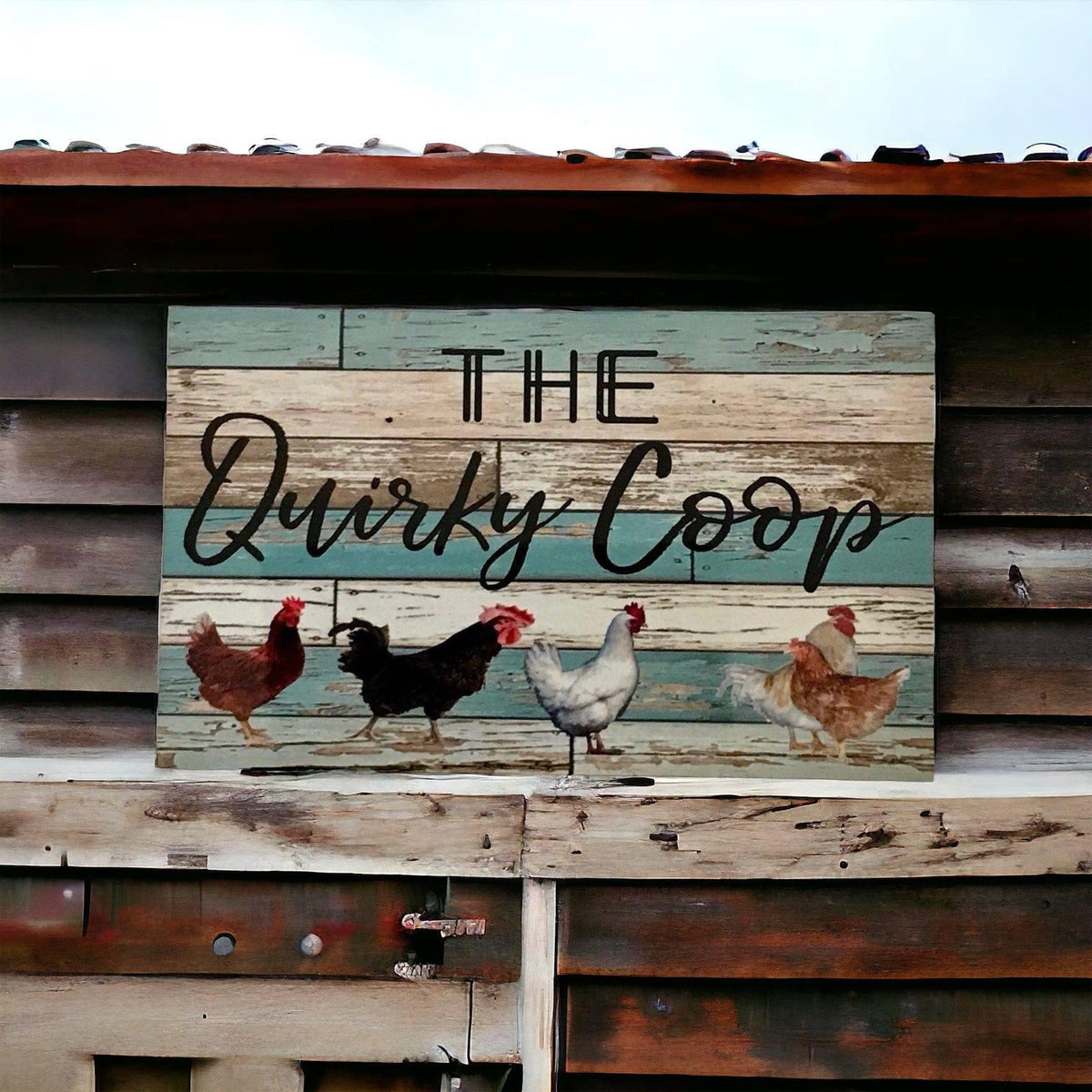 Quirky Coop Chicken Hen Rooster Sign - The Renmy Store Homewares & Gifts