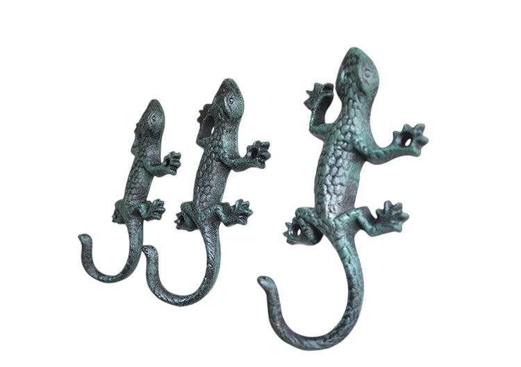 Wrought Iron Gecko Hook Cast Iron Garden Hook - The Renmy Store Homewares & Gifts