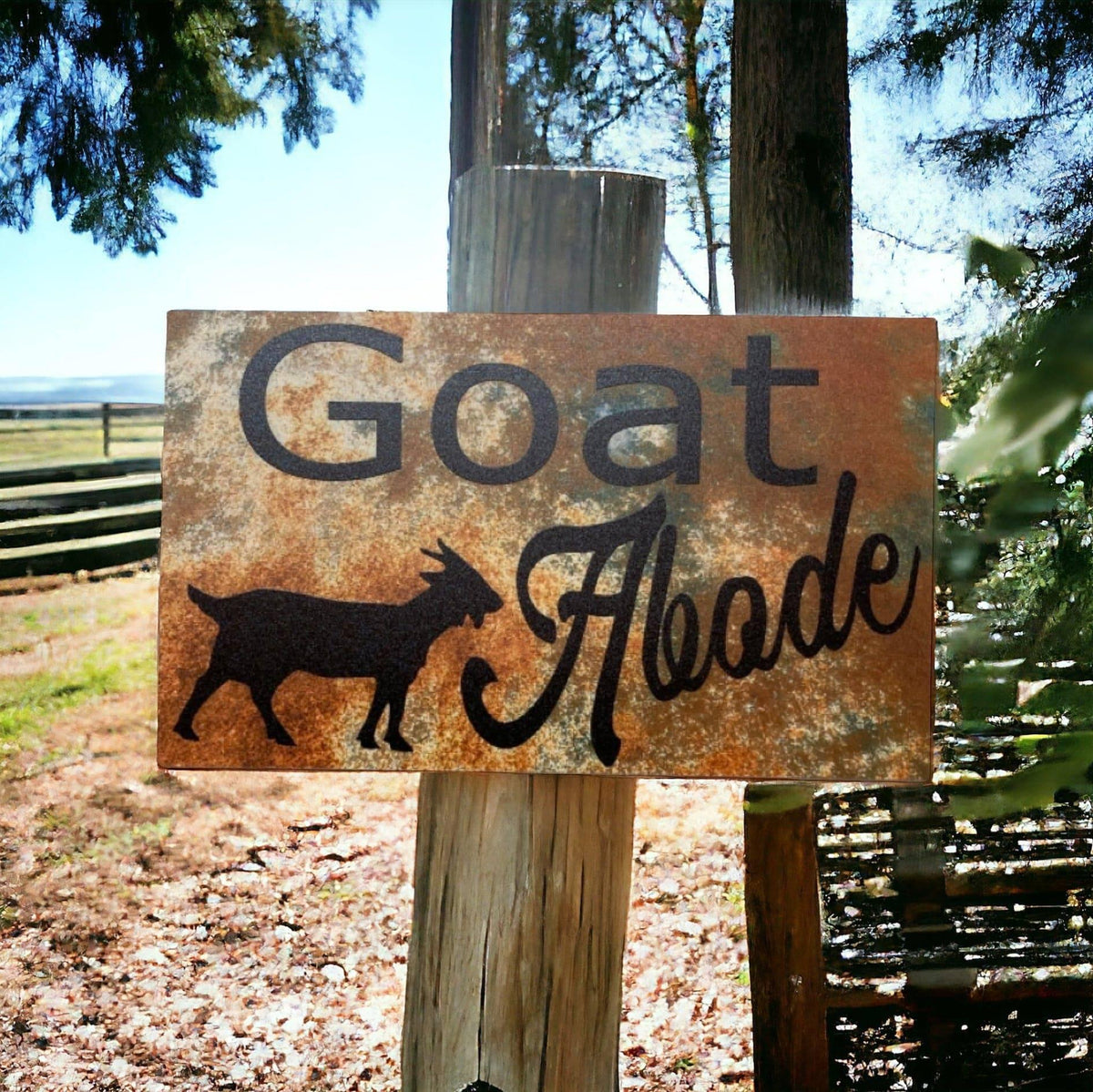 Goat Abode Rustic Country Sign - The Renmy Store Homewares & Gifts