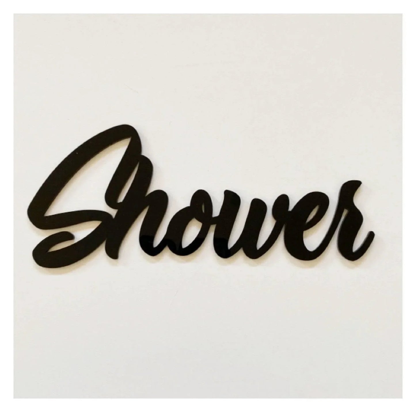 Shower Door Word Acrylic Wall Art Vintage - The Renmy Store Homewares & Gifts