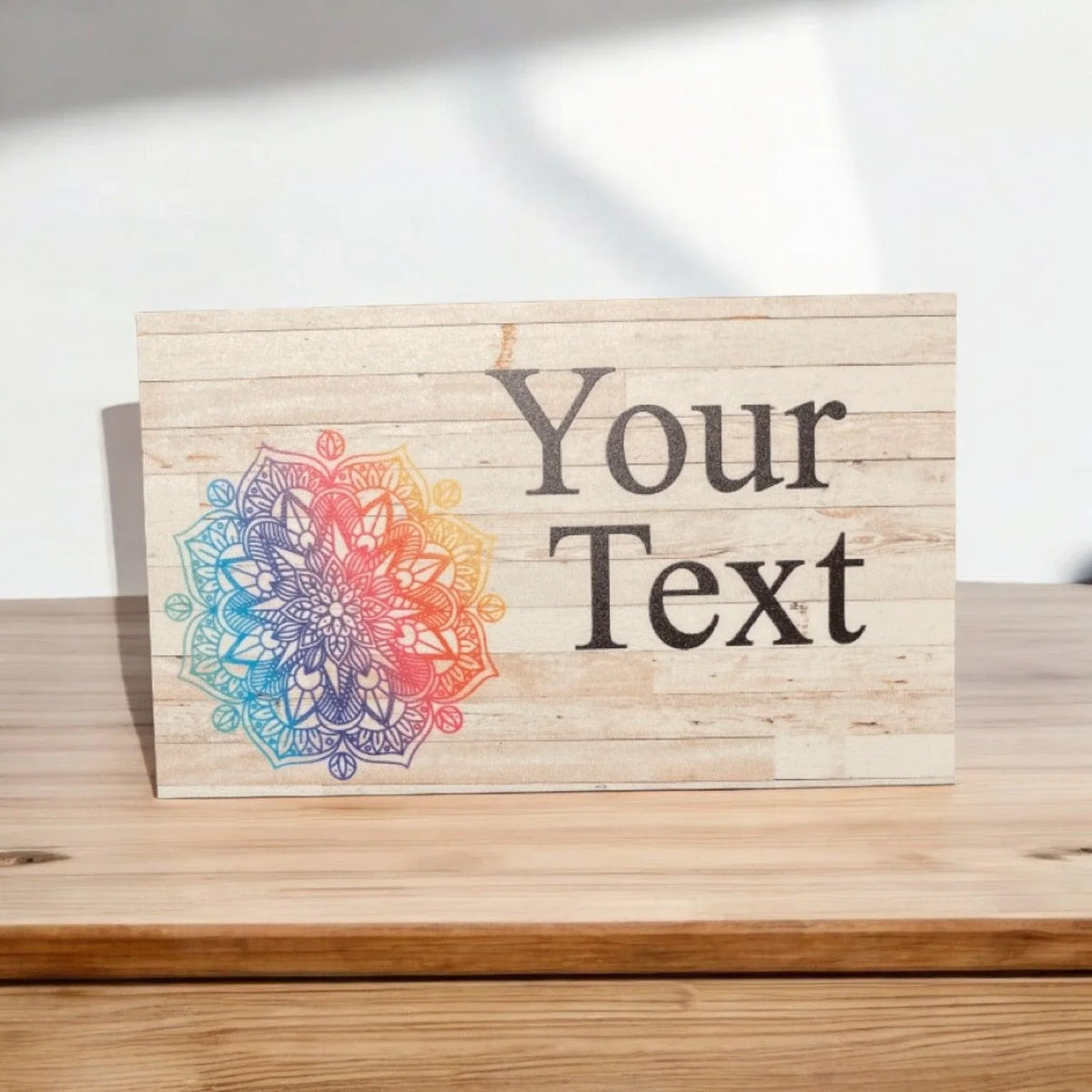Mandala Colourful Personalised Custom Sign - The Renmy Store Homewares & Gifts