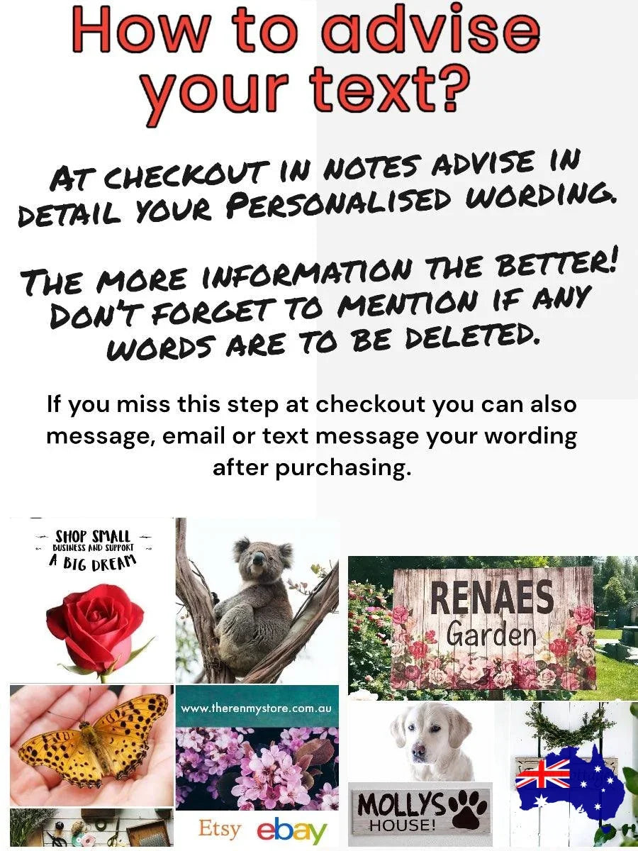 Shed Custom Personalised Vintage Sign - The Renmy Store Homewares & Gifts