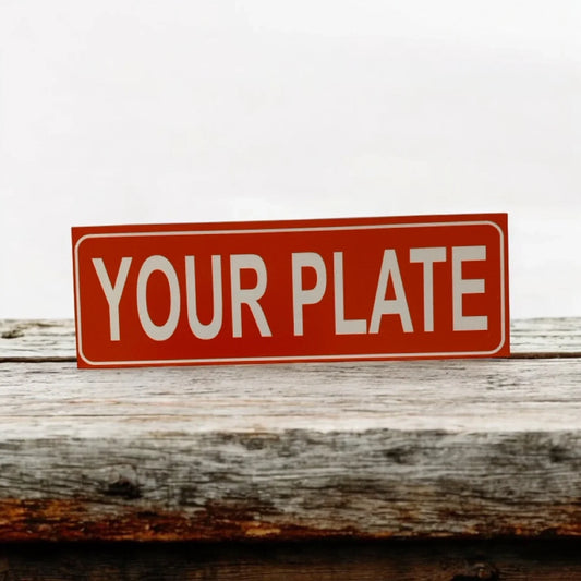 Number House Plate Custom Personalised Red Sign - The Renmy Store Homewares & Gifts