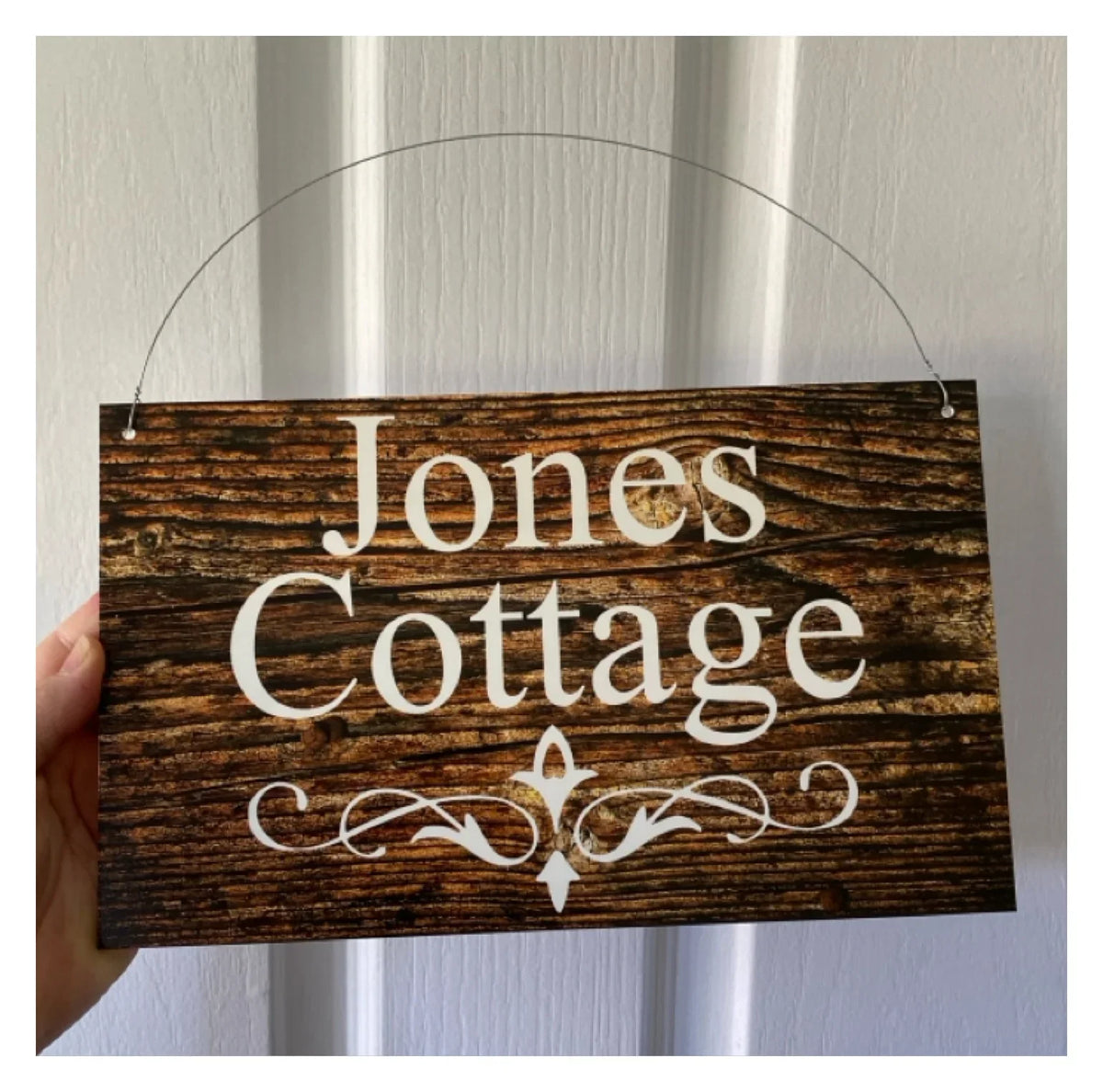 Custom Sign Personalised - Dark Wood Timber Look - Australian Made