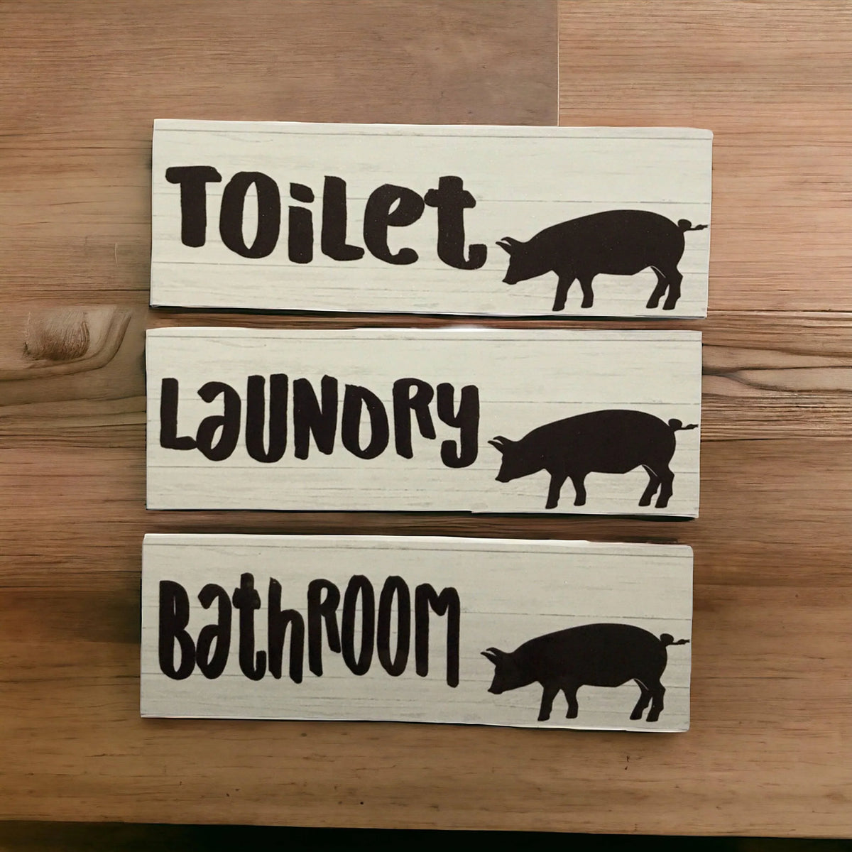 Pig Door Room Sign Toilet Laundry Bathroom - The Renmy Store Homewares & Gifts