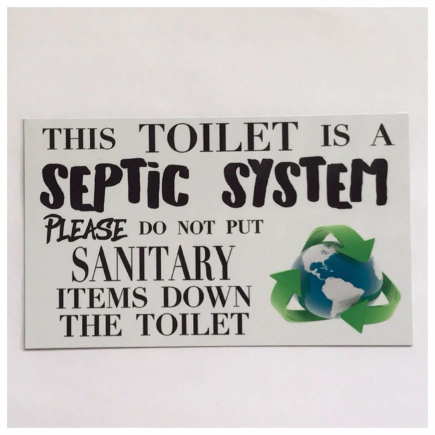 Toilet Septic System Bathroom Sign - The Renmy Store Homewares & Gifts