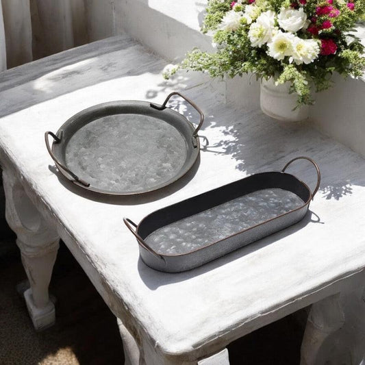 Serving Tray Basket French Country Metal - The Renmy Store Homewares & Gifts