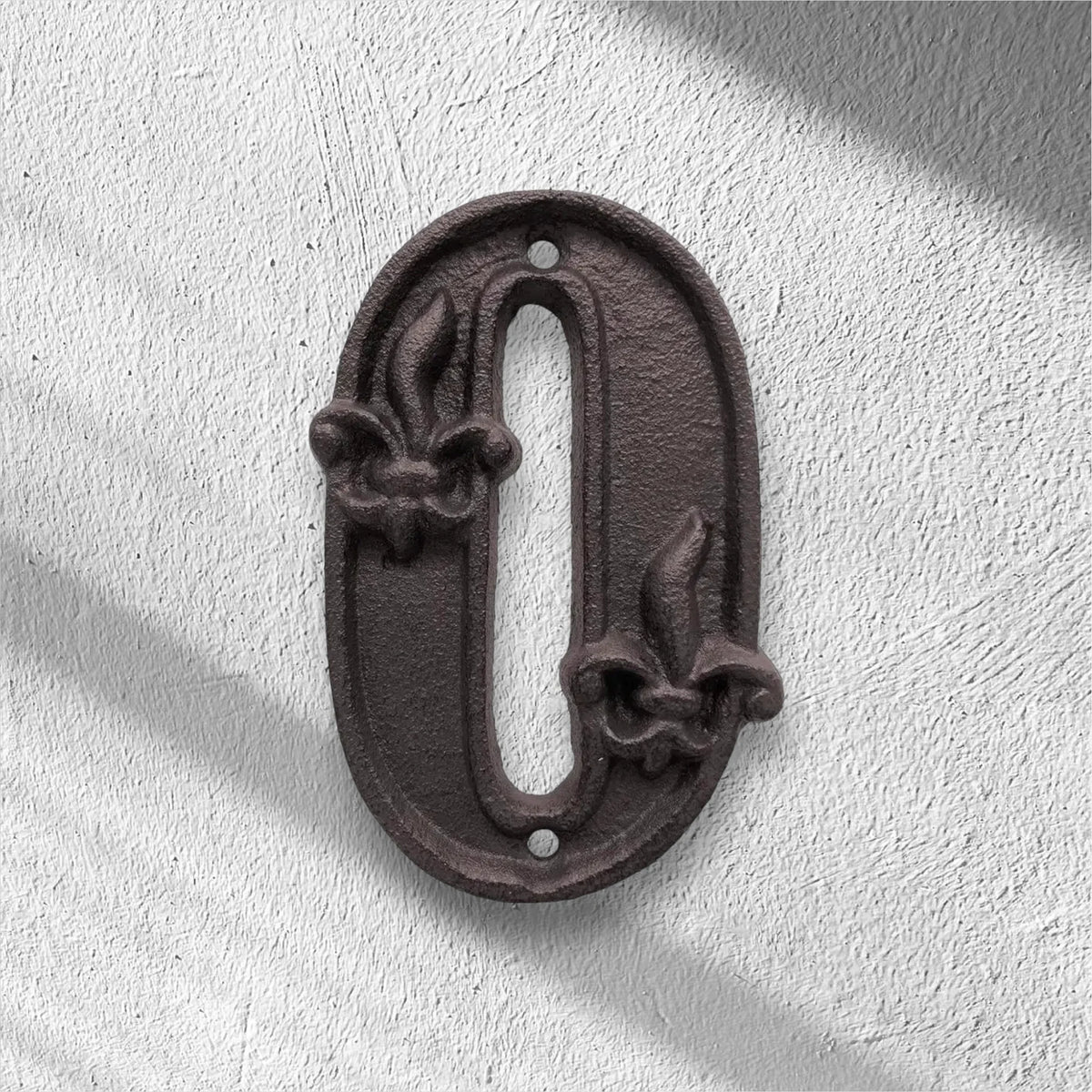 House Door Numbers French Provincial Fleur 1-10 Cast Iron - The Renmy Store Homewares & Gifts