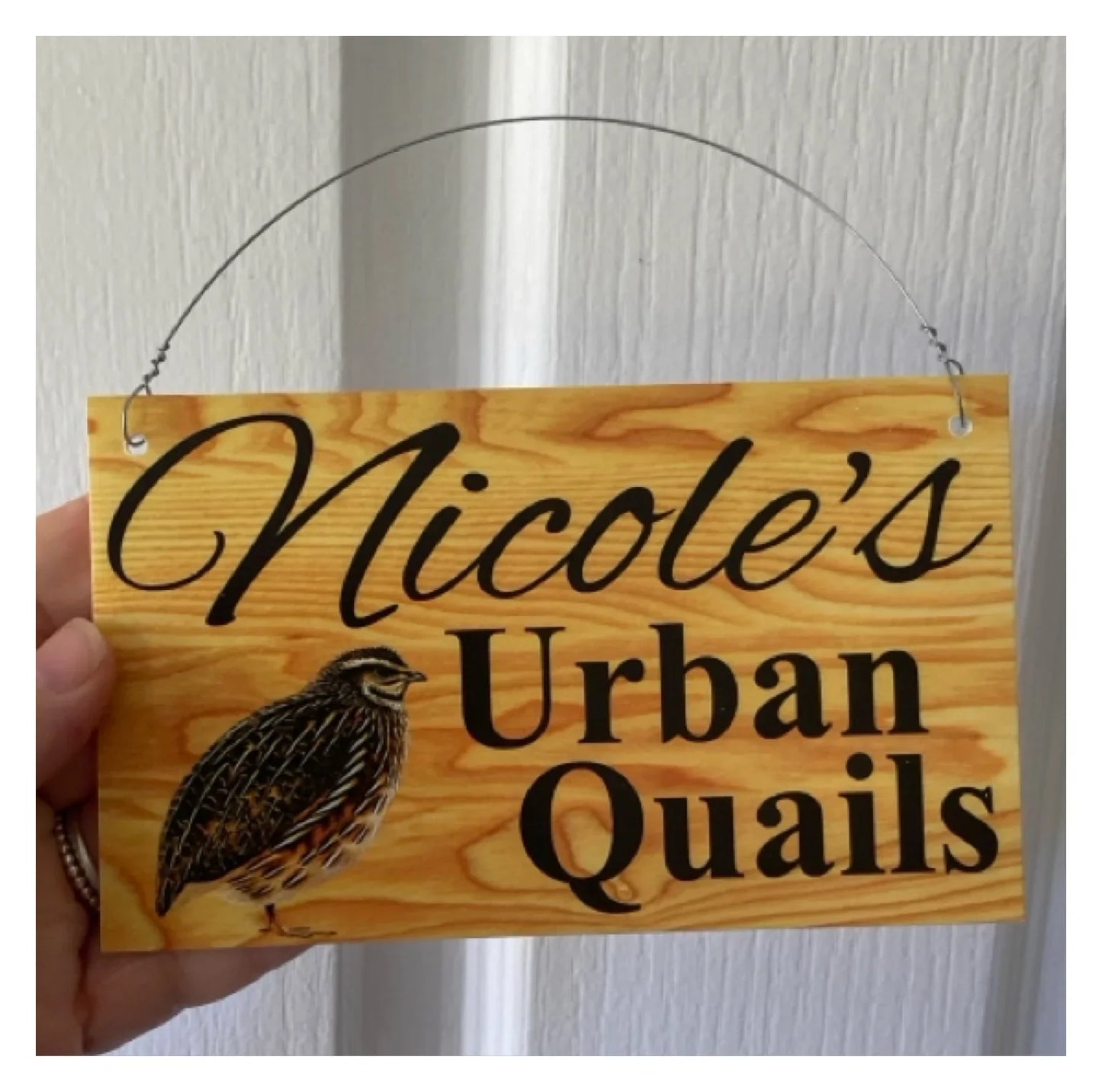 Quail Coop Custom Personalised Rustic Sign