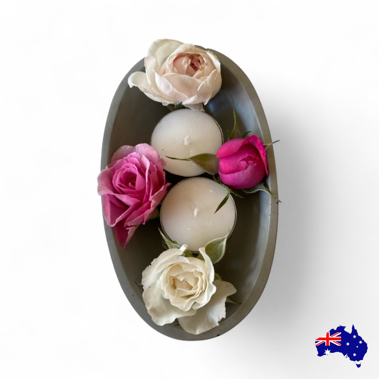 Planter Pot Dish Soap Candle Holder Long Aussie Handmade Concrete