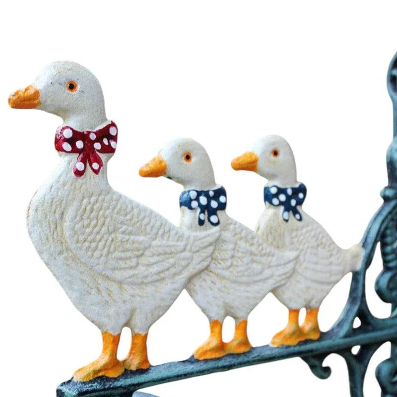 Door Bell Duck Family Country Cast Iron - The Renmy Store Homewares & Gifts
