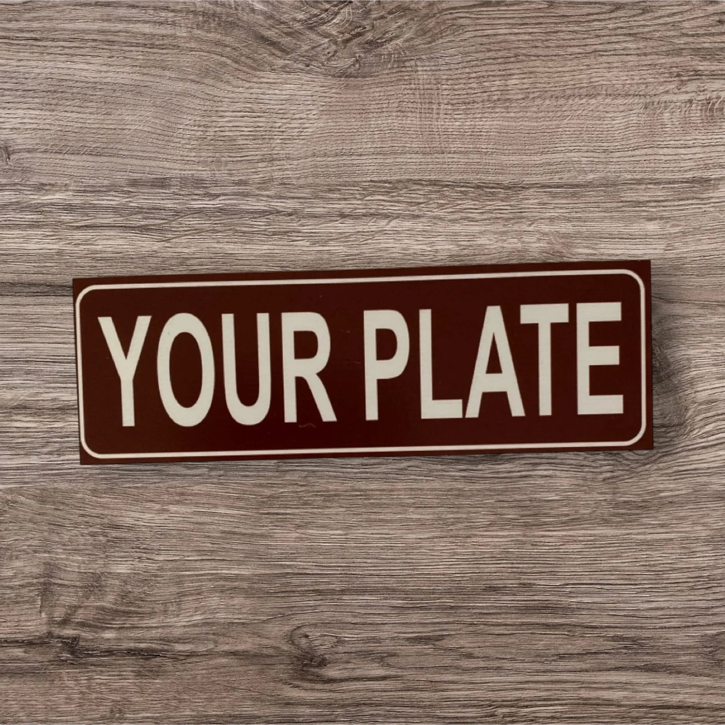 Number House Plate Custom Personalised Maroon Sign - The Renmy Store Homewares & Gifts