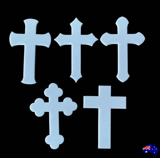 Cross Set of 5 Vintage Black Acrylic Décor - The Renmy Store Homewares & Gifts