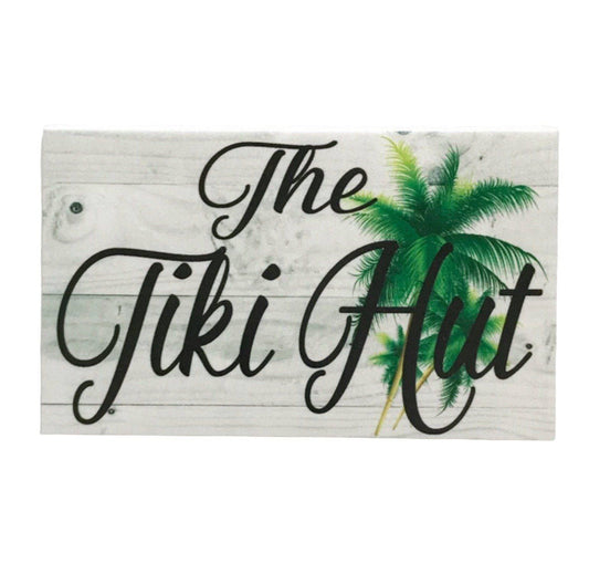 The Tiki Hut with Palm Trees Sign - The Renmy Store Homewares & Gifts