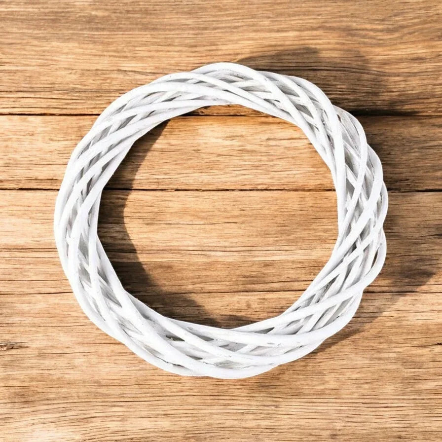 Rattan Garland Ring DIY White Provincial Wicker 10cm 20cm 25cm 30cm
