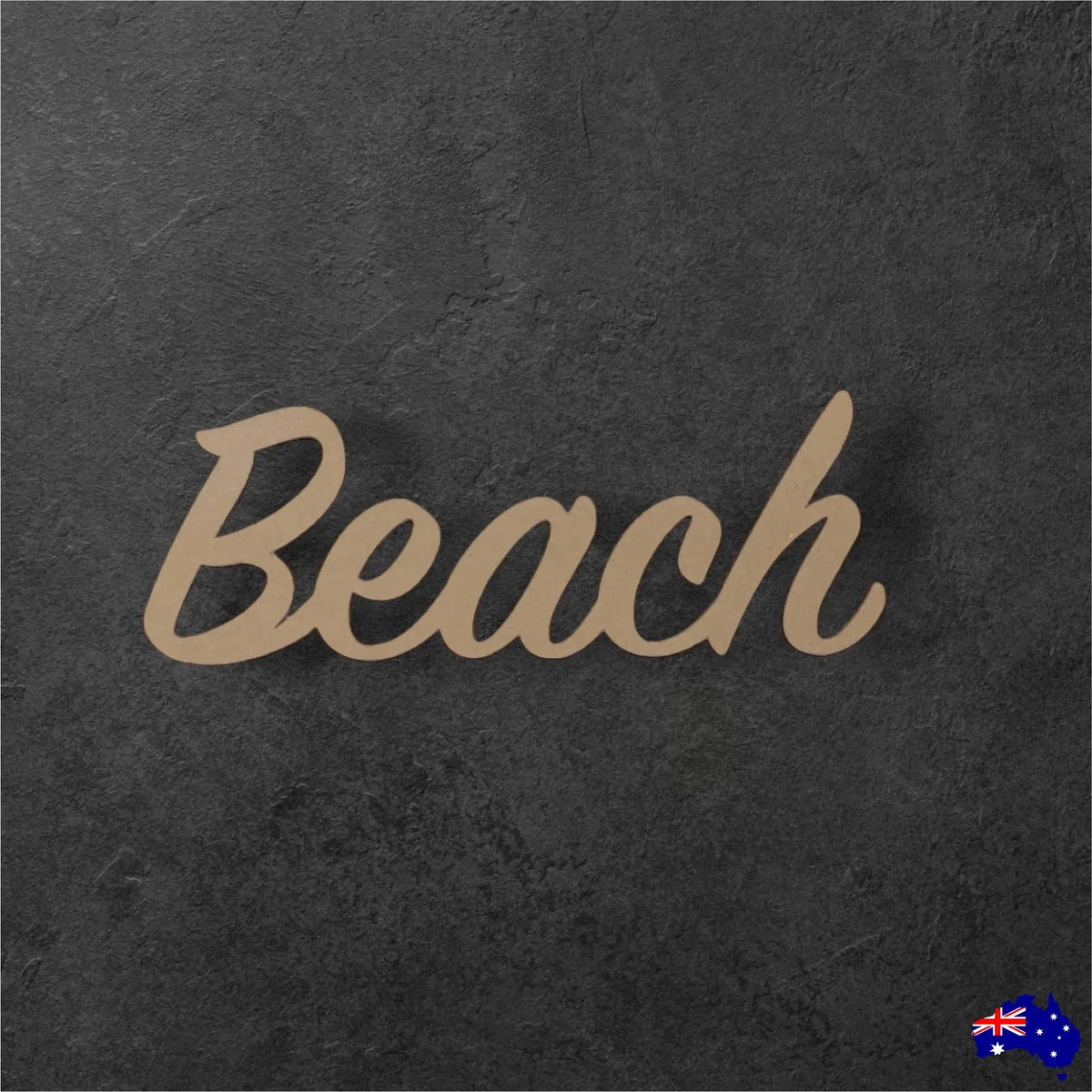 Beach MDF Shape Word Raw Wooden Wall Art - The Renmy Store Homewares & Gifts
