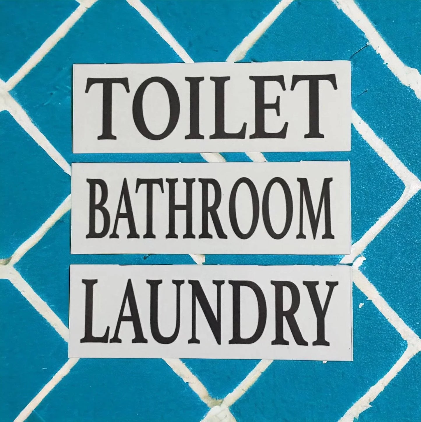 Toilet Laundry Bathroom White Door Room Sign - The Renmy Store Homewares & Gifts