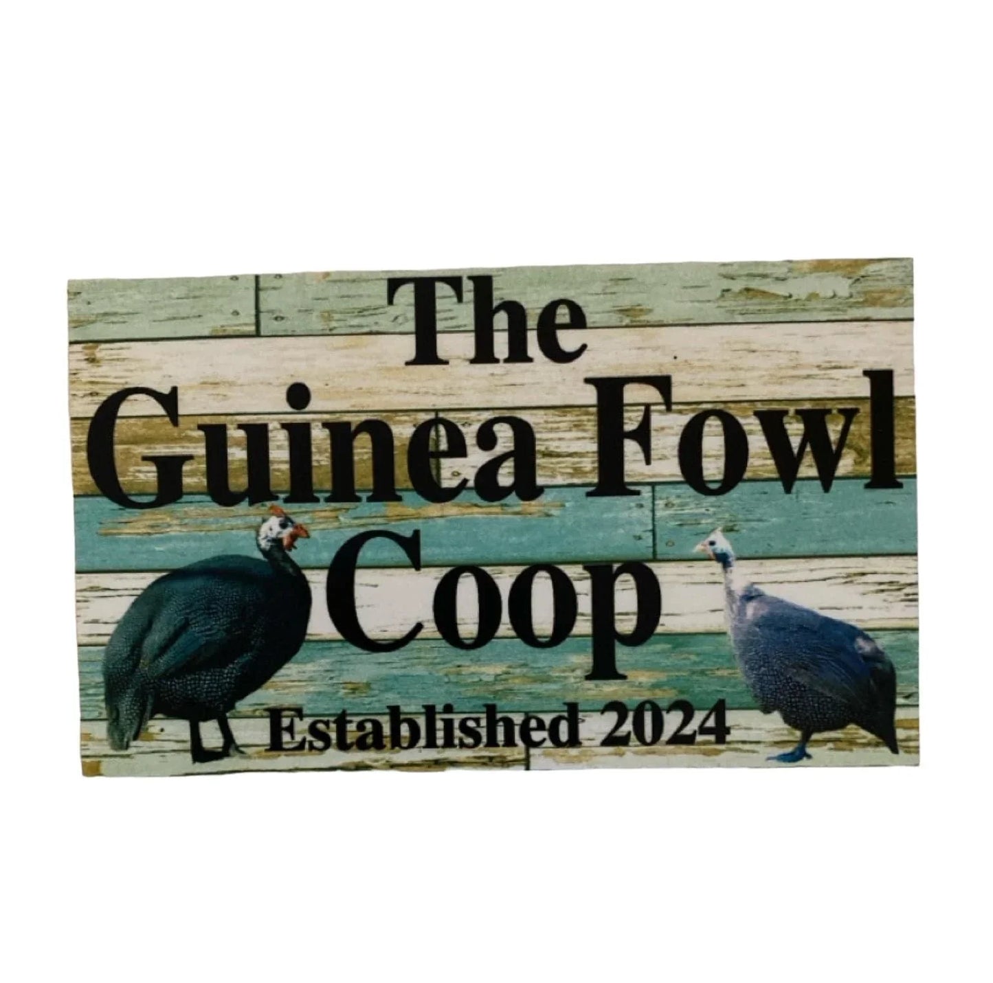 Guinea Fowl Coop House Blue Sign - The Renmy Store Homewares & Gifts