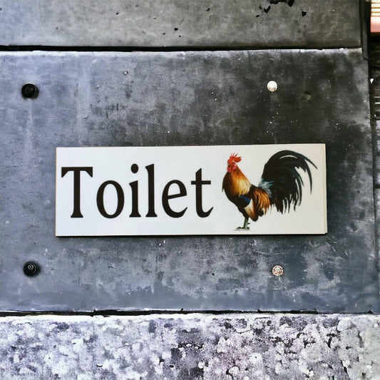 Rooster Toilet Laundry Bathroom Sign - The Renmy Store Homewares & Gifts