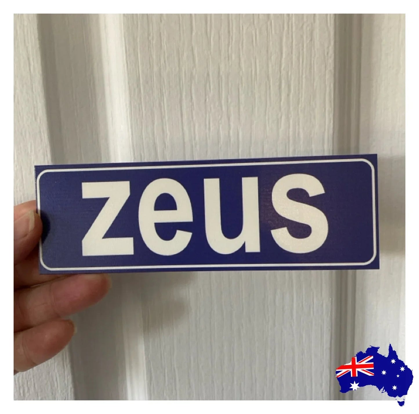 Number House Plate Custom Personalised Blue Sign - The Renmy Store Homewares & Gifts