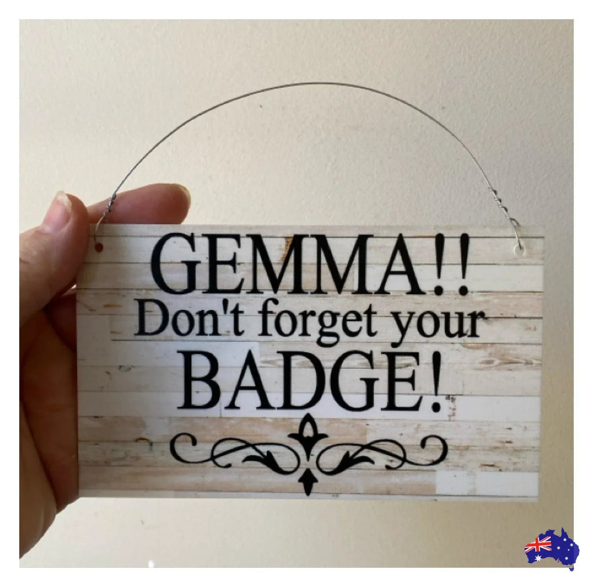 Custom Personalised White Wash Scroll Sign - The Renmy Store Homewares & Gifts