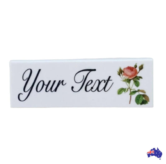 Custom Personalised Your Text Vintage Rose Sign - The Renmy Store Homewares & Gifts