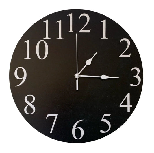 Clock Wall Rustic Black Blackboard Aussie Made - The Renmy Store Homewares & Gifts