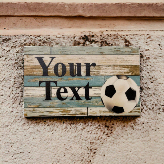 Soccer Blue Custom Personalised Sign - The Renmy Store Homewares & Gifts